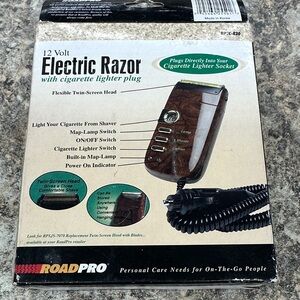 Brown Electric Razor with Cigarette Lighter Plug